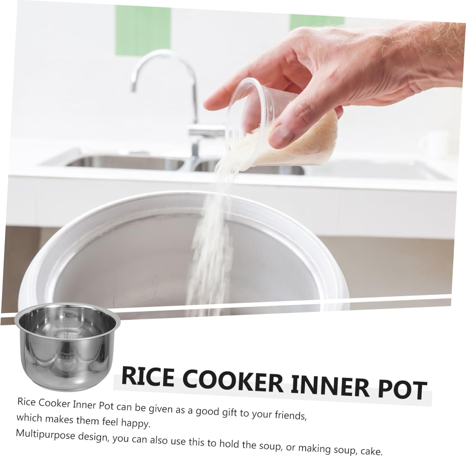 NOLITOY 3pcs Rice Cooker Liner Non Stick Cookware Electric Rice Inner Tank Food Steamer 2l Rice Cooker Inner Pot Replacement Electric Cooker Inner