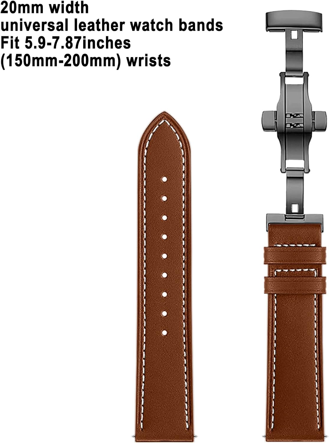Correa de cuero para Samsung Galaxy Watch 5 Band 1.575 in 1.732 inGalaxy Watch 5 Pro Band 1.772 inGalaxy Watch 4 Band 1.575 in 1.732 in4 Classic