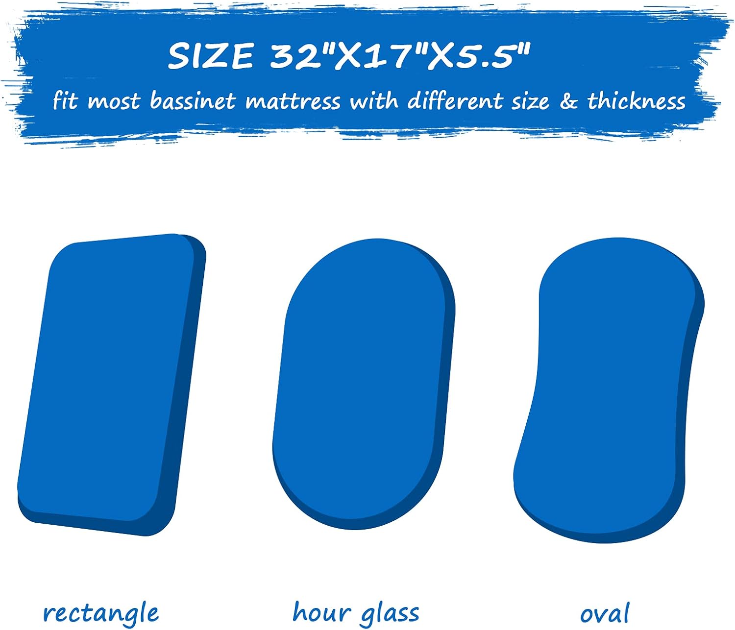 Juego de 4 sábanas ajustables de moisés para bebé niño y niña, juego de sábanas universales de microfibra suave para colchón rectangular ovalado y