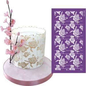 Plantillas de pastel de malla de flores para glaseado real,Plantillas de pastel de decoración de crema de mantequilla,Plantilla de encaje de pastel Plantillas de pastel de malla de flores para glaseado real,Plantillas de pastel de decoración de crema de mantequilla,Plantilla de encaje de pastel