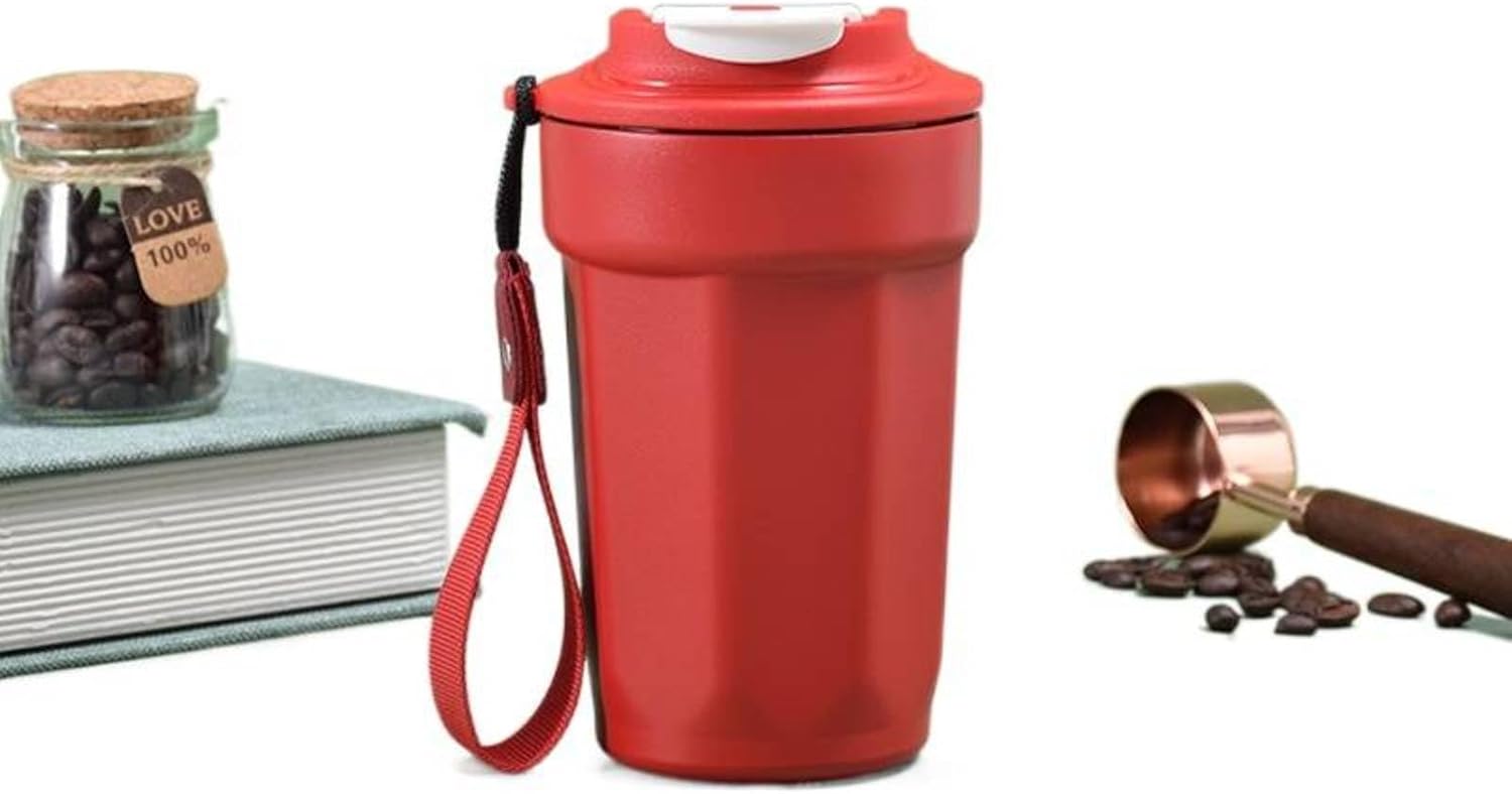 Taza de café octogonal de acero inoxidable simple de las muchachas atractivas taza portátil para la oficina y el coche termo taza
