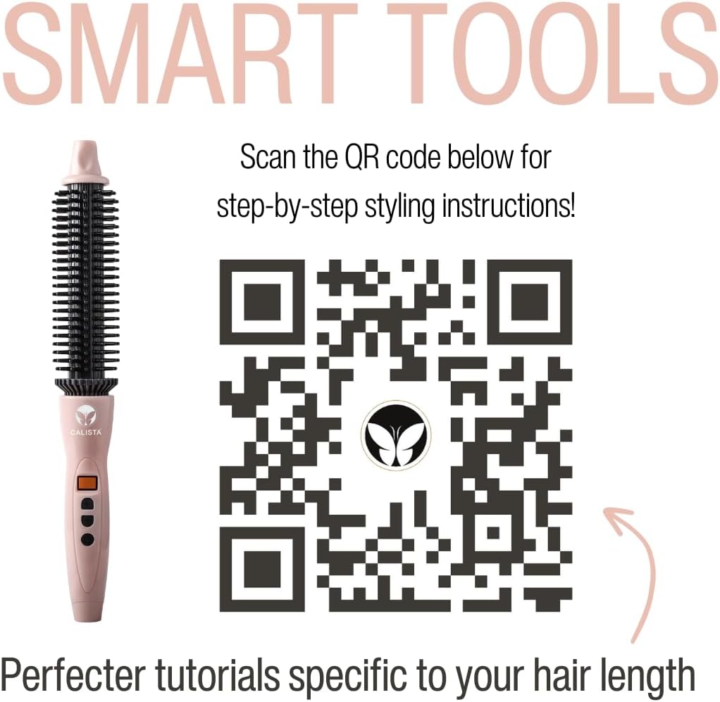 Calista Perfecter Pro Plus – Cepillo redondo calefactable, cepillo de peinado profesional, cerdas firmes sin quemaduras, tecnología iónica y