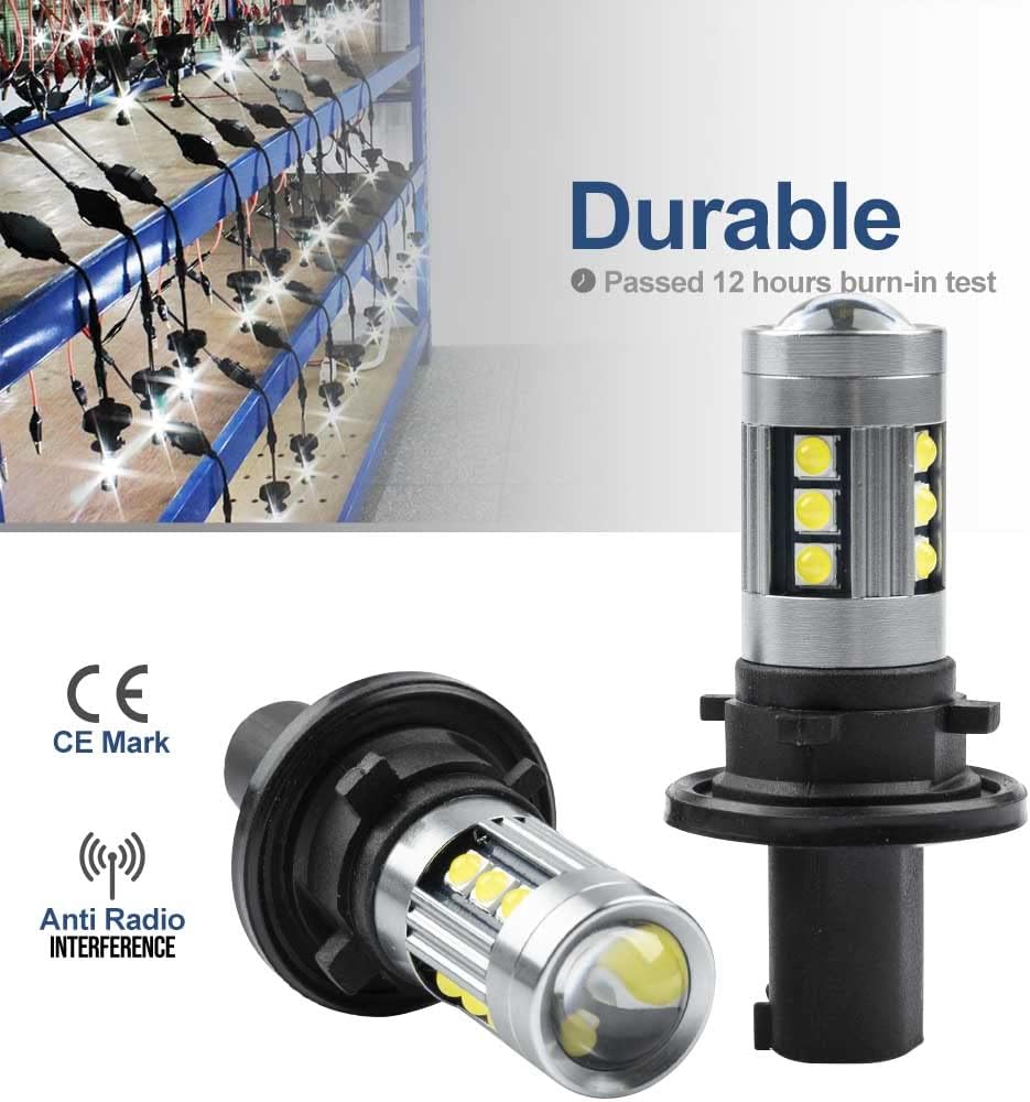 NSLUMO PU20d Base PH24WY PH24W Bombillas LED de retroceso de repuesto para Chevy Camaro 12184 12185 Luces de marcha atrás LED 6500K Xenon White