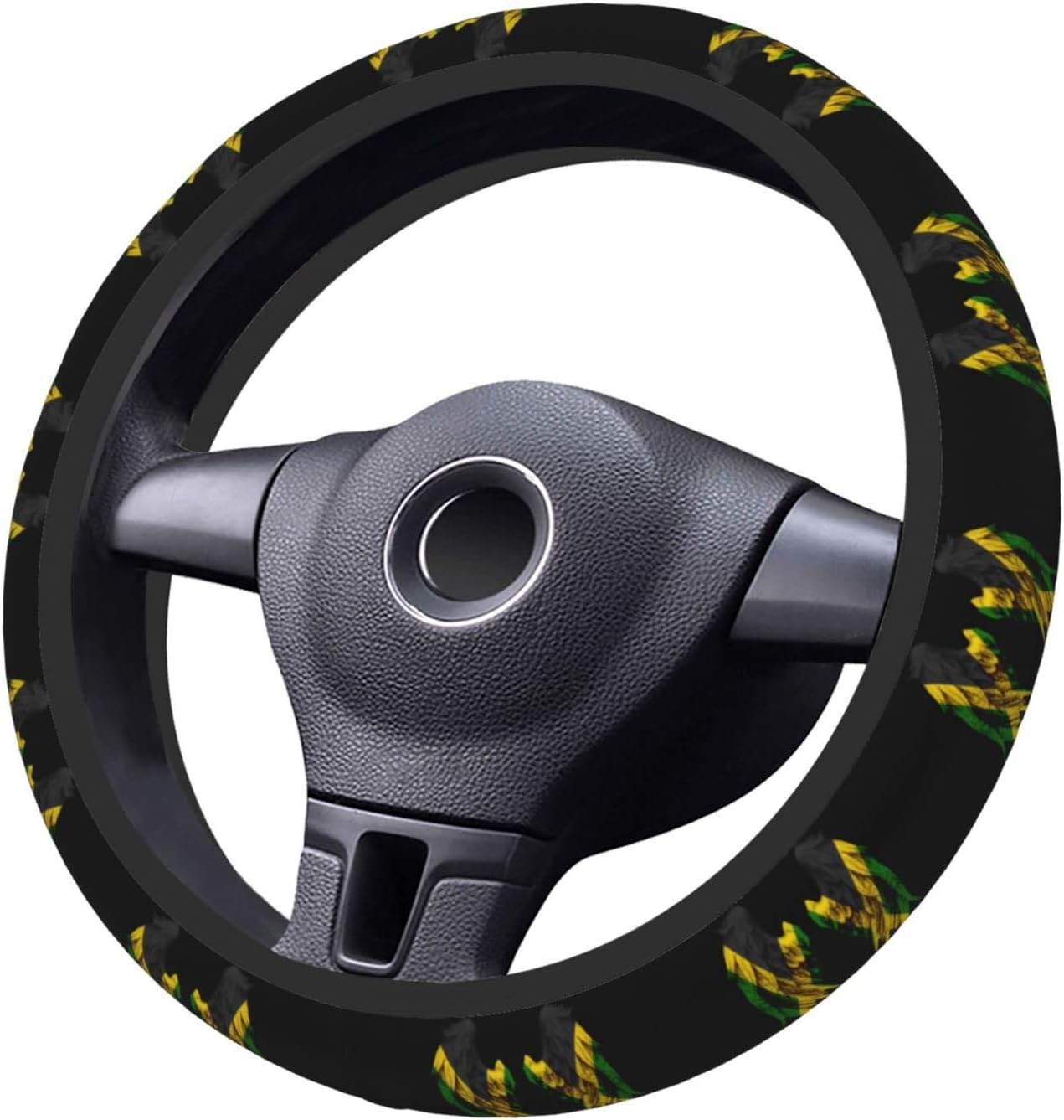 Wings Jamaica – Funda para volante para hombres y mujeres, antideslizante, elástica, gruesa, ajuste universal, 15 pulgadas