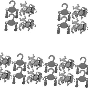 Cabilock 60 ganchos para zapatos para niños, contenedores de alimentos para niños, organizador colgante para armario, calcetines con clip, ganchos Cabilock 60 ganchos para zapatos para niños, contenedores de alimentos para niños, organizador colgante para armario, calcetines con clip, ganchos