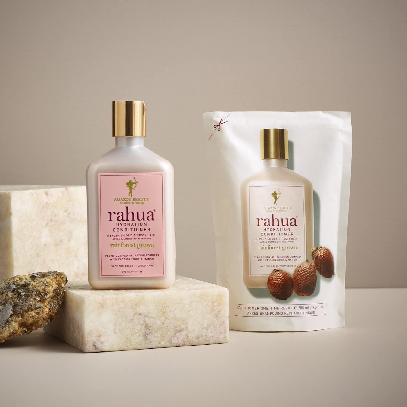 Rahua Recambio de acondicionador de hidratación de 9.5 onzas líquidas, fórmula hidratante y nutritiva con ingredientes naturales para control del