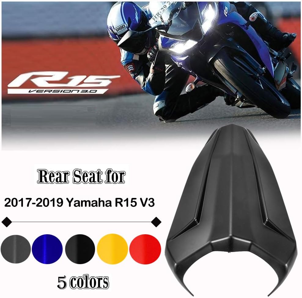 FATExpress V3 YZFR15 – Accesorios para motocicleta para asiento trasero de pasajero, cubierta de carenado para Yamaha YZF R15 YZF-R15 V3 2017 2018