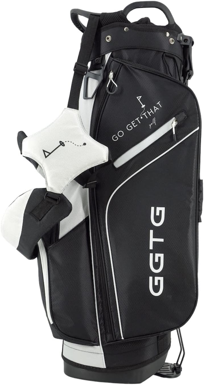 GGTG – Bolsa de golf ligera, 5 libras, color blanco y negro