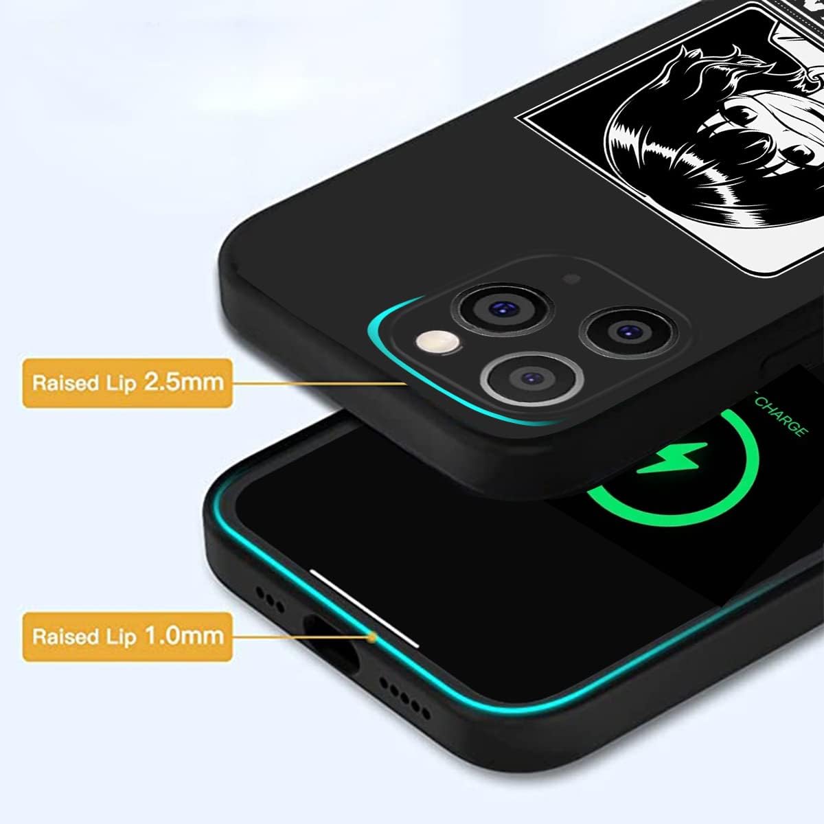 KAMINA Funda compatible con iPhone 13 Pro, funda anti social Kawaii Manga Otaku japonés cómic para hombres, mujeres y niños, diseño de anime pattán