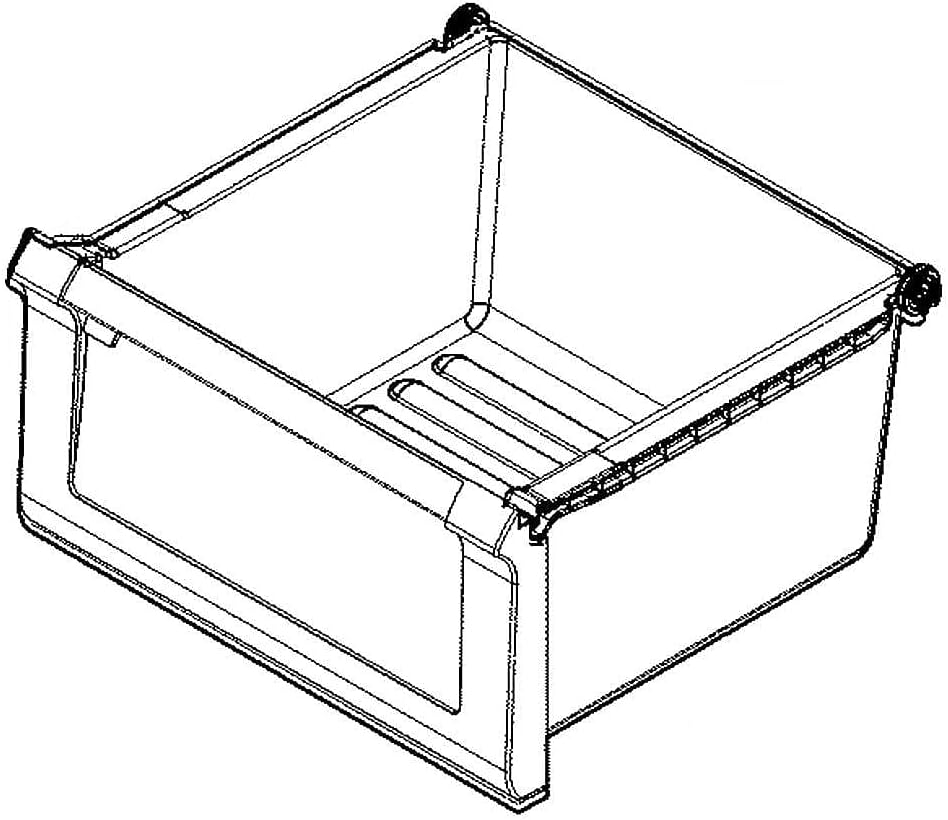 5304512617 – Conjunto de cajón para frigorífico, pieza original del fabricante (OEM)