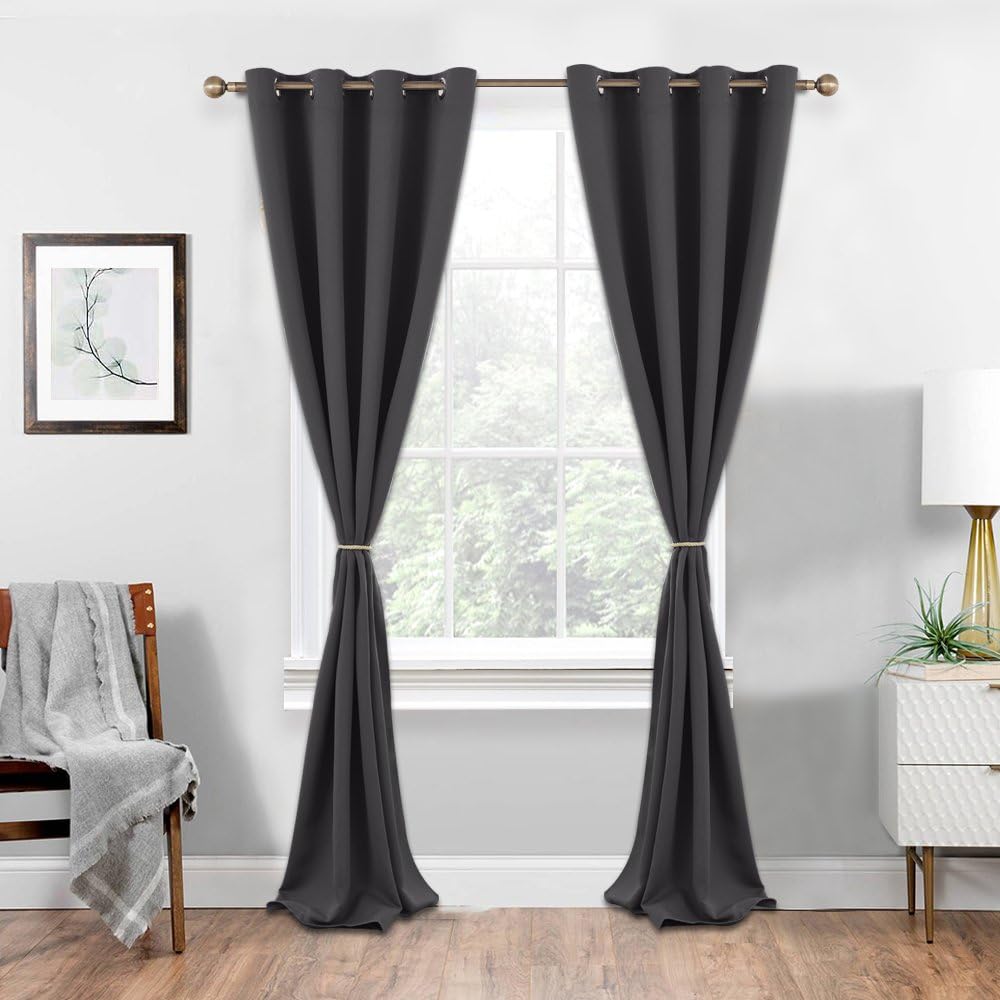 NICETOWN Sujetadores de algodón para cortinas  Cortinas para interiores y exteriores, tejer a mano, cuerdas para cortinas de ventana (oro satinado,