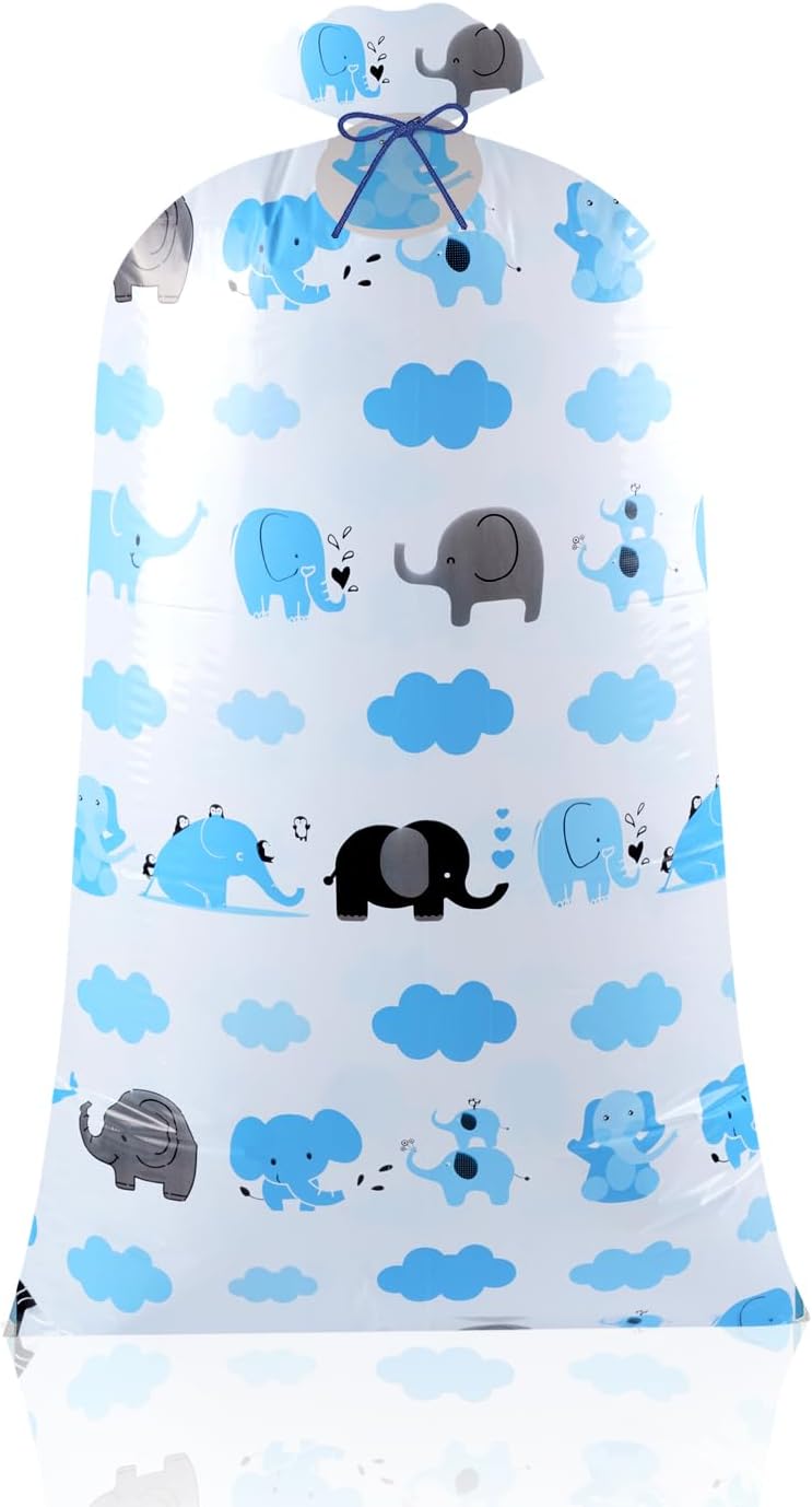 ysmile Bolsa de regalo de plástico extra grande para baby shower, bolsa de regalo Elphant Jumbo 60 pulgadas Bolsa de regalo para niños de gran