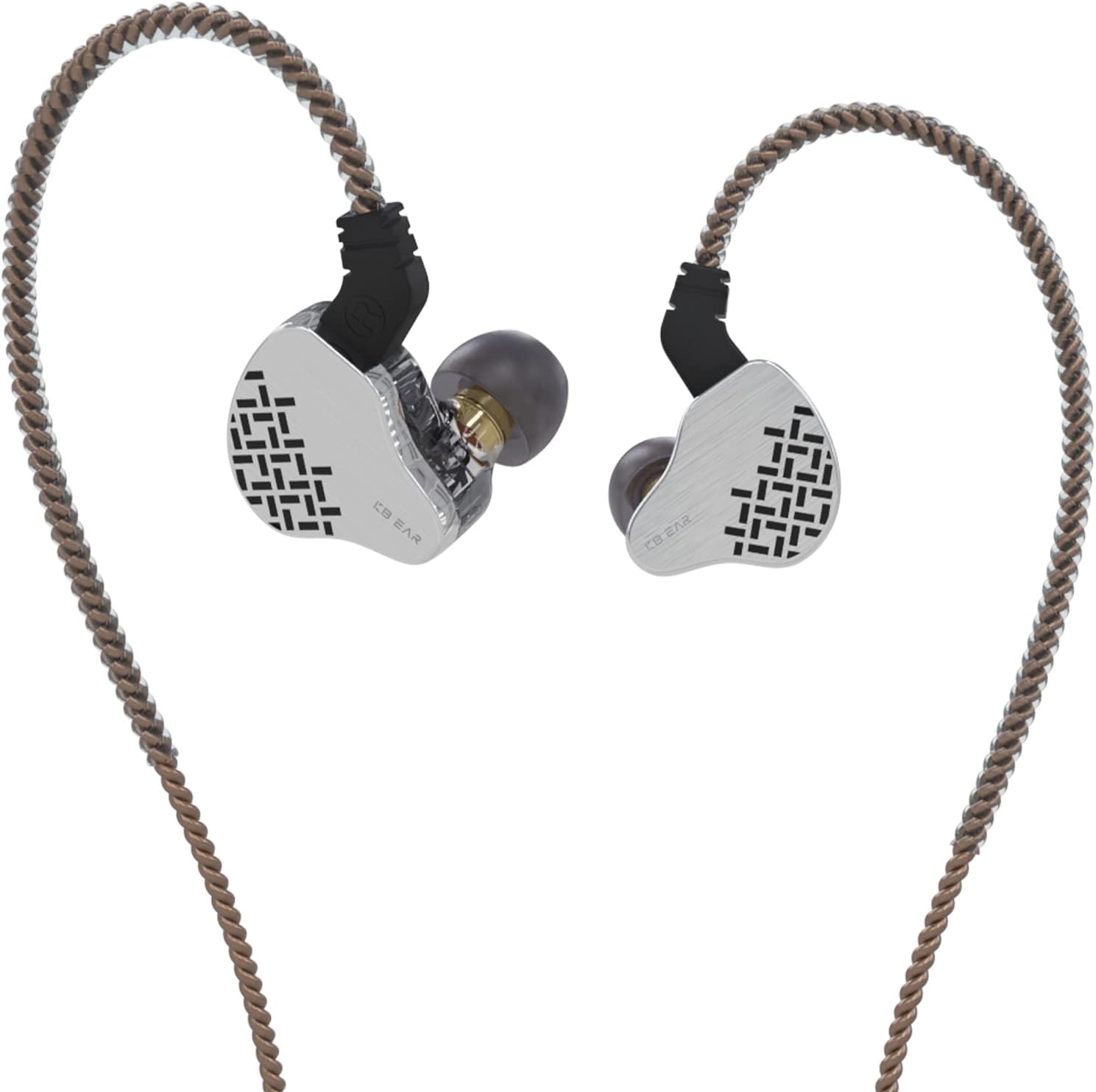YINYOO KBEAR Rosefinch IEM, auriculares con cable en monitores de oído con controlador dinámico 1dd cable desmontable de 2 pines, auriculares para