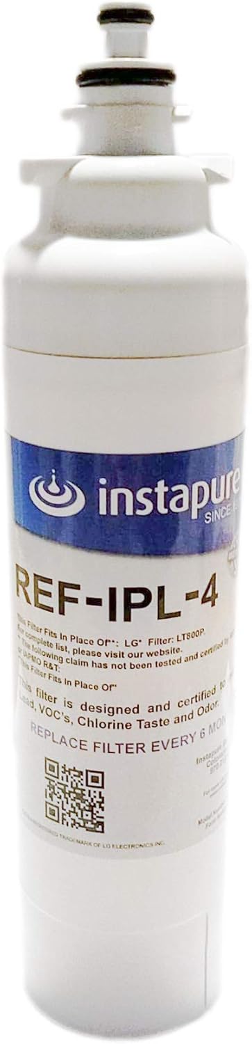 Filtro de refrigerador compatible LT800P fabricado en Estados Unidos por Instapure, NSFANSI 42, 53, P473, 401 certificado para CTO, PFOAPFOS,