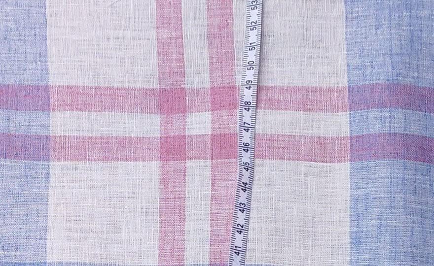 Tela de lino azul a cuadros  Material elegante y duradero para manualidades, ropa y decoración del hogar