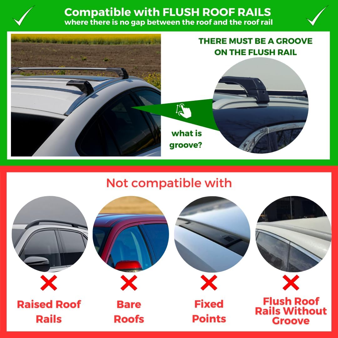 Barras transversales de techo para Volvo XC40 2018-2023  Barras transversales de aluminio antirrobo para techo, portaequipaje, kayak, canoa,