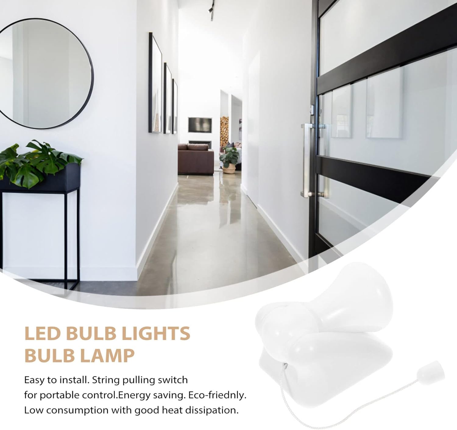 DOITOOL Bombilla LED de alambre portátil, lámpara de gabinete pequeña, luz nocturna, funciona con pilas, luz nocturna autoadhesiva para montaje en