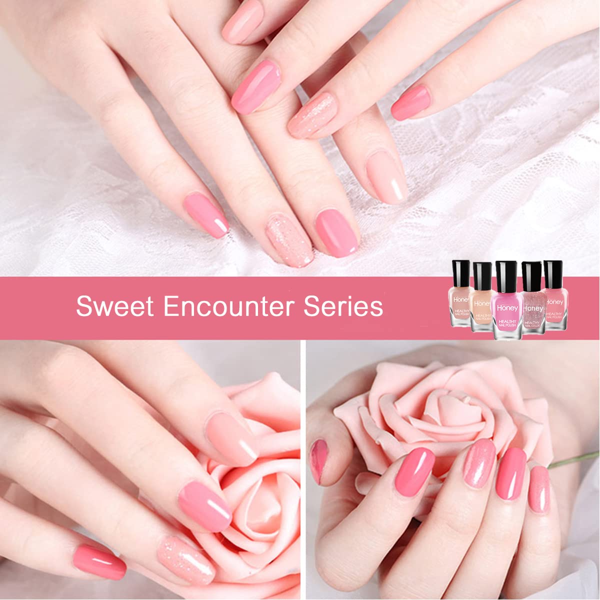 Juego de esmaltes de uñas no tóxicos, fácil de quitar y de secado rápido, juego de esmalte de uñas ecológico y orgánico a base de agua para mujeres,