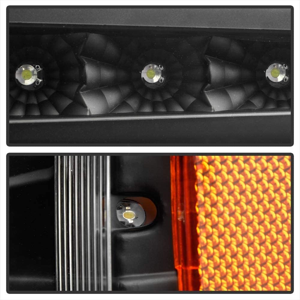ACANII – Para 2003-2006 Chevy Silverado 1500 2500 3500 LED Parking Luces de Parking Lámparas de Señal Izquierda+Derecha – Carcasa Negra