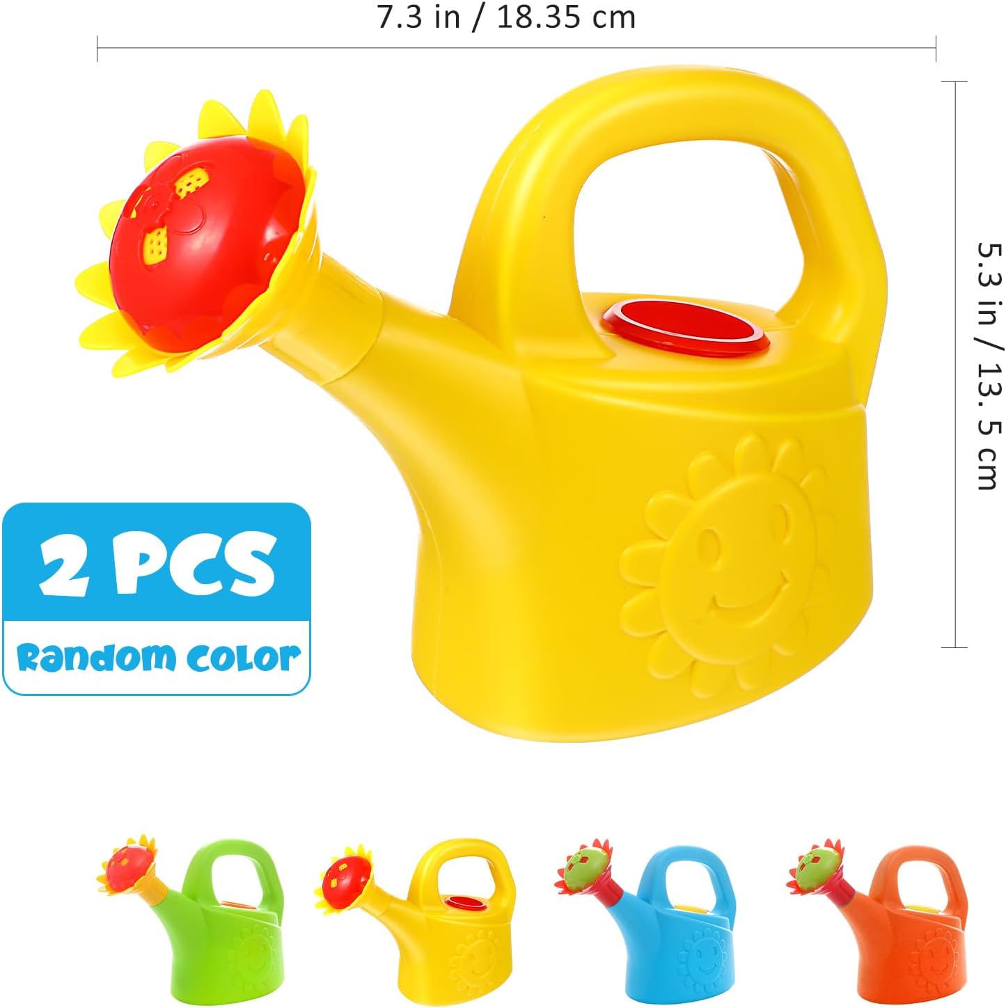Kisangel – Juego de 2 botes de riego para niños (colores aleatorios)