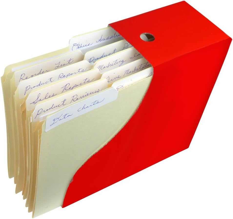 Evelots Caja organizadora para archivos de revista (paquete de 6, 12 o 24 unidades), almacenamiento para escritorio y estantes, múltiples opciones