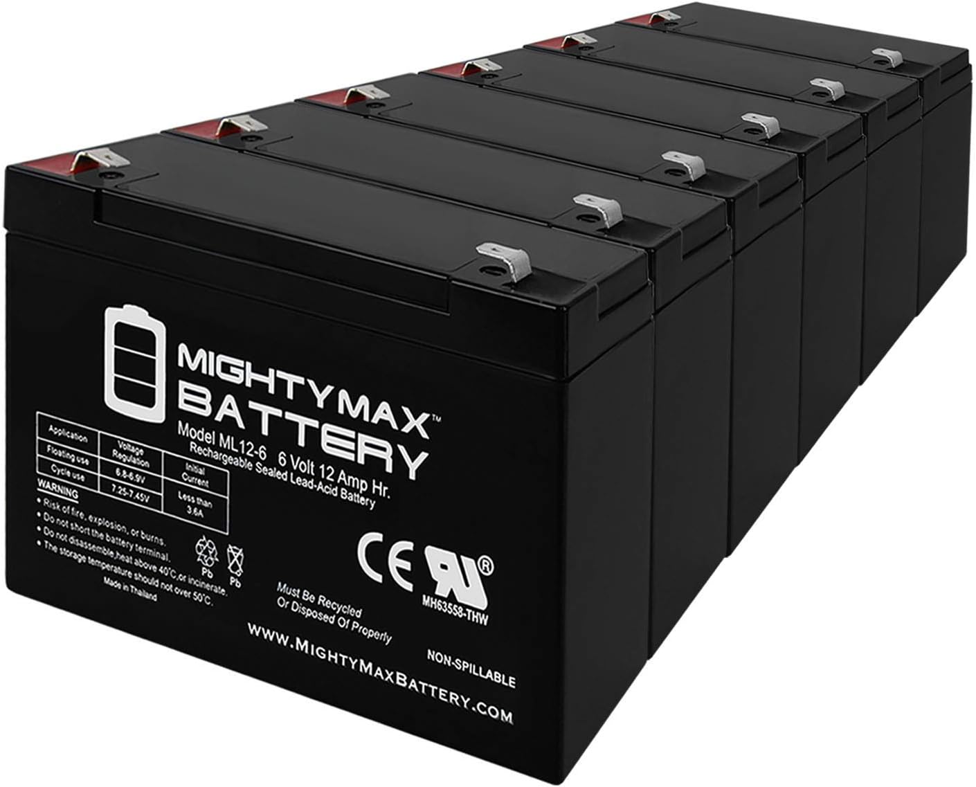 Mighty Max – Batería de 6 V y 12 AH reemplaza a Peg Perego Lil Tractor Rojo IGED1068-6 Pack de producto de marca
