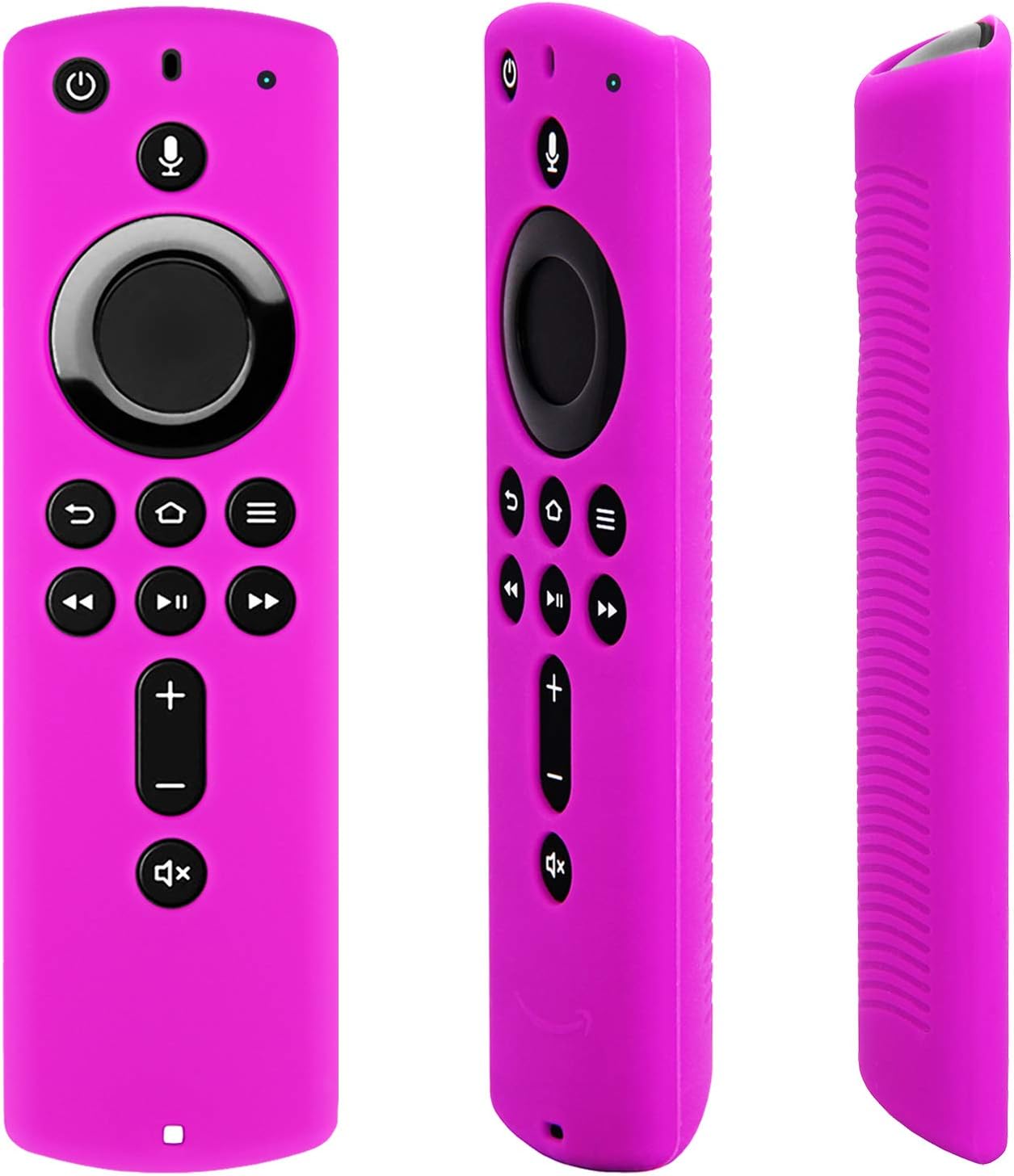 Pinowu Funda para Fire TV Stick 4K compatible con la nueva cubierta de control remoto de voz Alexa de 2 generación (paquete de 2 turquesa y morado)