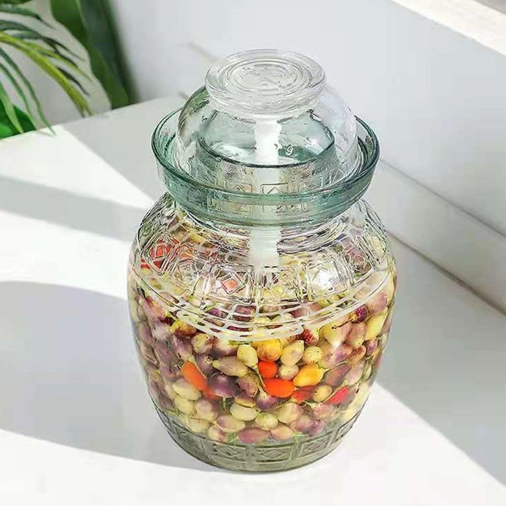 1 prensa de tarro de pepinillos, dispositivo de presión de tarro de Kimchi, red de presión de tarro de plástico para herramientas de cocina (S)