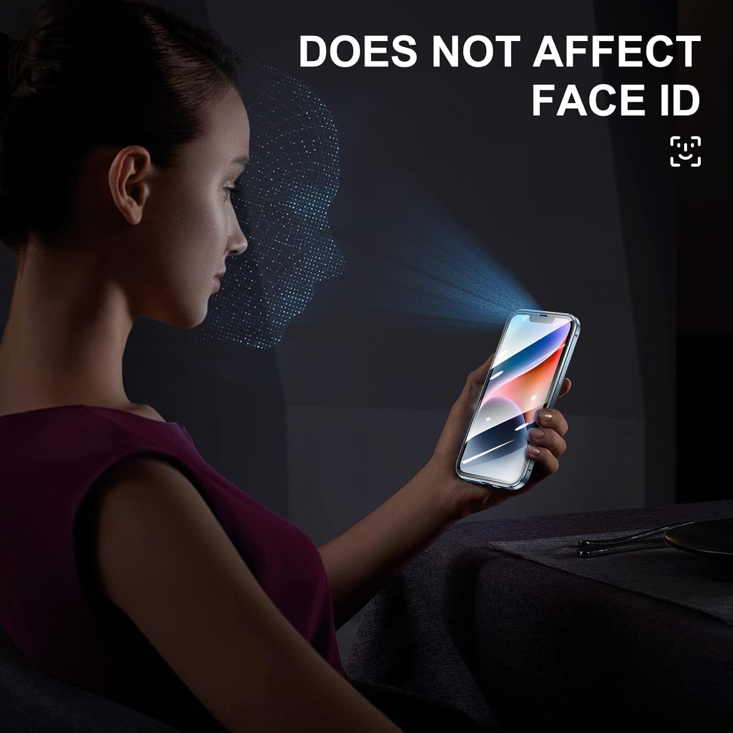 Jonwelsy Funda para iPhone 14, 360 grados frontal y trasera, vidrio templado transparente, protección de cuerpo completo, absorción magnética, marco