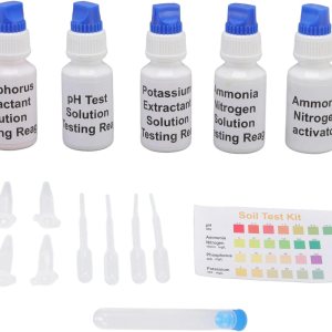 Fdit Solución líquida de prueba de suelo, pH nitrógeno fósforo potasio Kit de prueba de suelo para medición de suelo Líquido de prueba de suelo para Fdit Solución líquida de prueba de suelo, pH nitrógeno fósforo potasio Kit de prueba de suelo para medición de suelo Líquido de prueba de suelo para