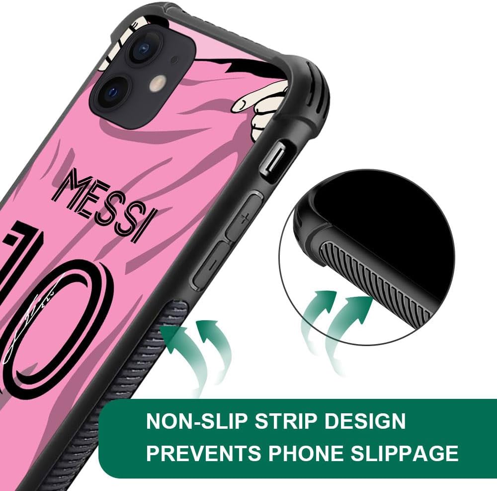 Henok Funda compatible con iPhone 11, camiseta de fútbol HS de EE. UU., diseño retro rosa con antideslizante, a prueba de golpes, protección de