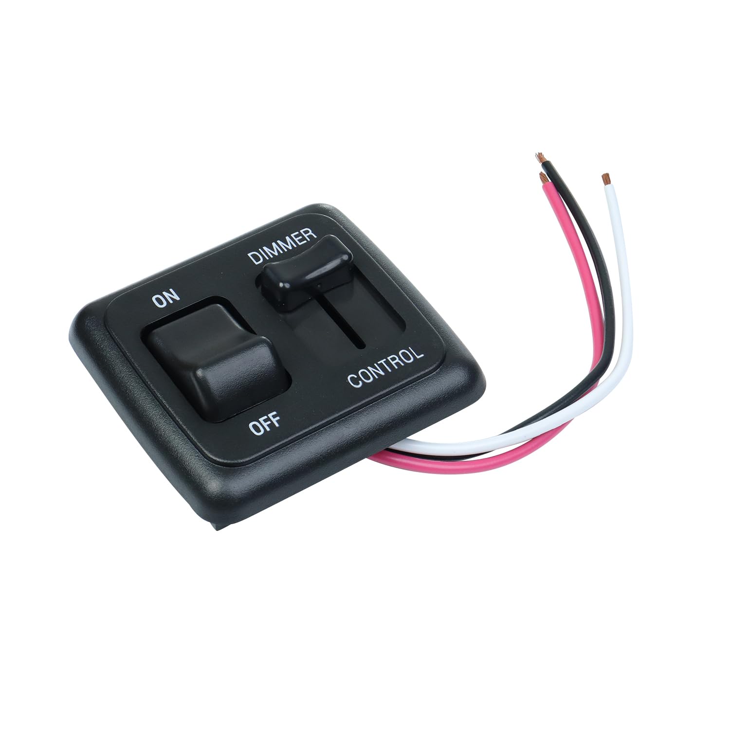 Interruptor de palanca de atenuador de 12 voltios CC, control de atenuador lateral alto para iluminación LED, halógena, incandescente, RV,