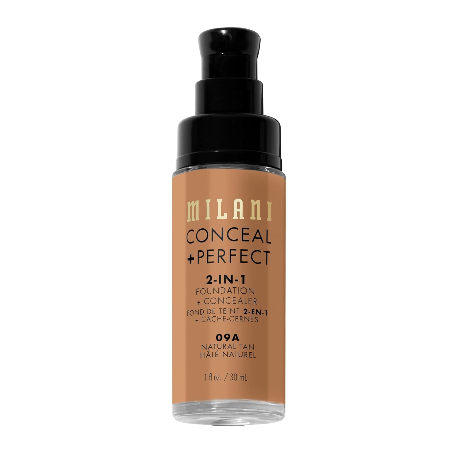 Milani – Conceal + Perfect 2 en 1, Base + Corrector (1 onza fluida) – Base líquida libre de crueldad animal Cubre ojeras, manchas y decoloración de
