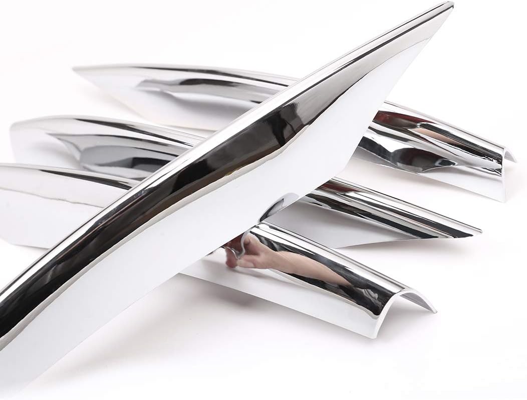 YIWANG Tiras de lámpara antiniebla delantera ABS cromadas para Mercedes Benz Clase C W205 S205 C180 C260 C300 2019 2020 (plata)