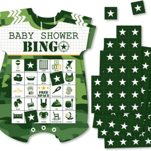 Big Dot of Happiness Camo Hero – Juego de 18 tarjetas y marcadores de bingo con forma de camuflaje militar del ejército para baby shower Big Dot of Happiness Camo Hero – Juego de 18 tarjetas y marcadores de bingo con forma de camuflaje militar del ejército para baby shower