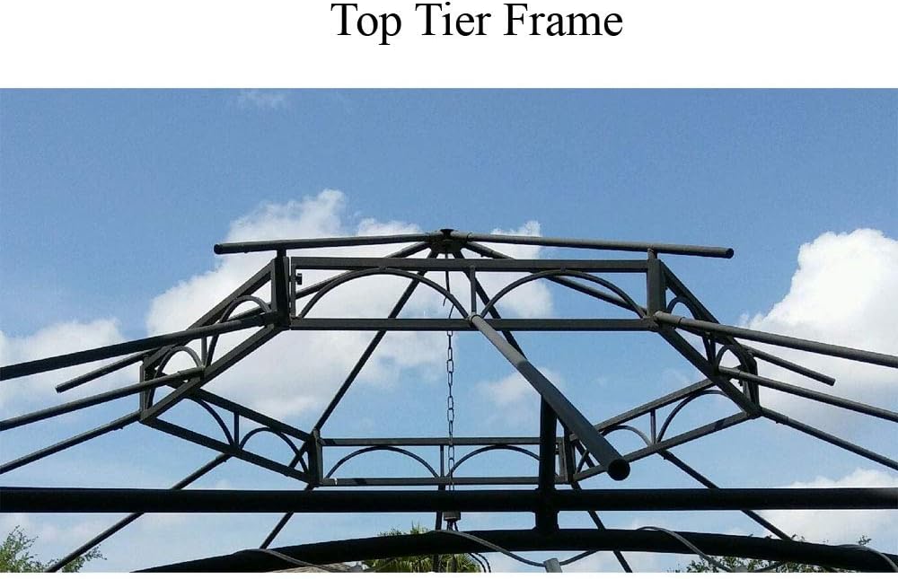 Garden Winds Toldo de repuesto para cenador hexagonal Southbay – Estándar 350 – Stripe Canyon