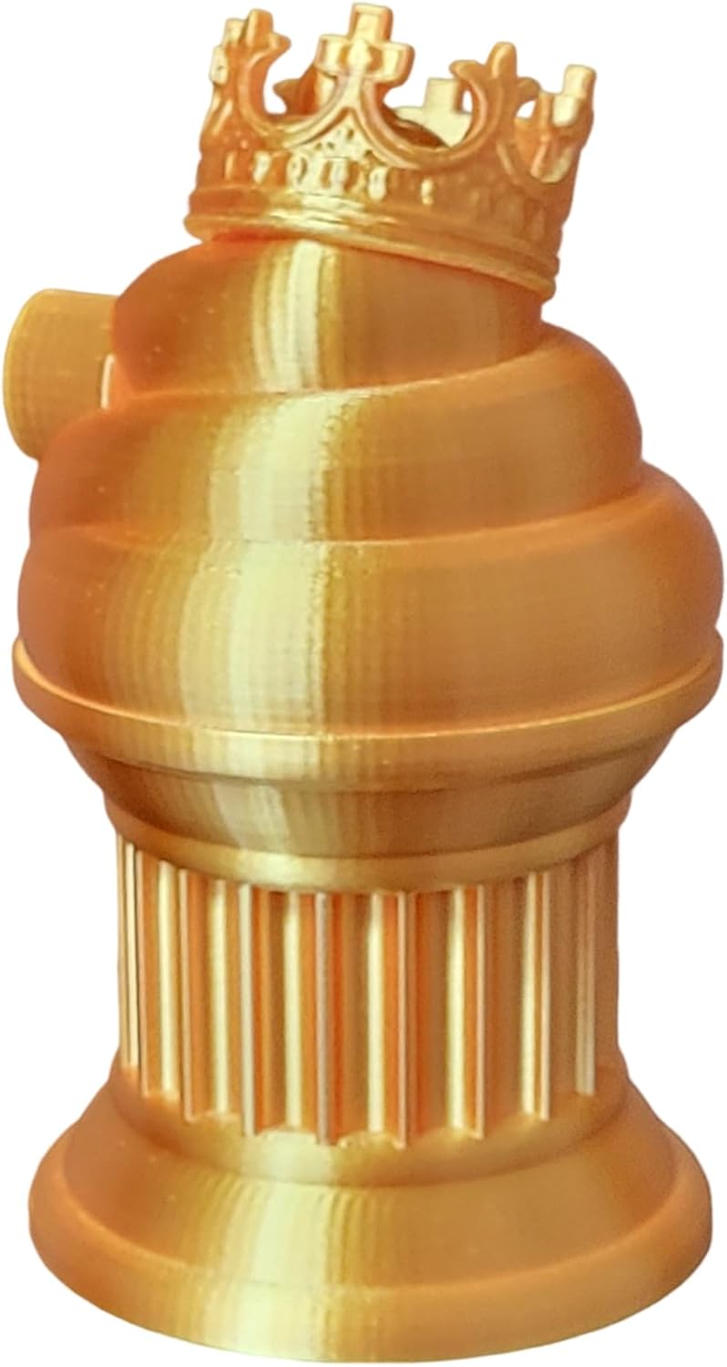 Znet3D Trofeo de emoji King Poop  Premio divertido y regalo  Hecho a mano con fabricación aditiva  6 pulgadas de alto  Con un emoji de caca sólida
