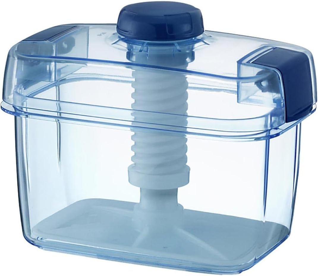Tsukemono – Contenedor rectangular para hacer pepinillos instantáneos, fabricado en Japón, sin BPA (azul, 2.2 litros)