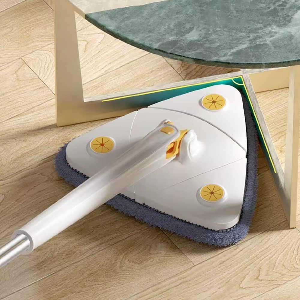 Cleangly – Trapeador giratorio triangular de 360, trapeador de limpieza ajustable giratorio de 360, trapeador triangular original, giratorio de 360,