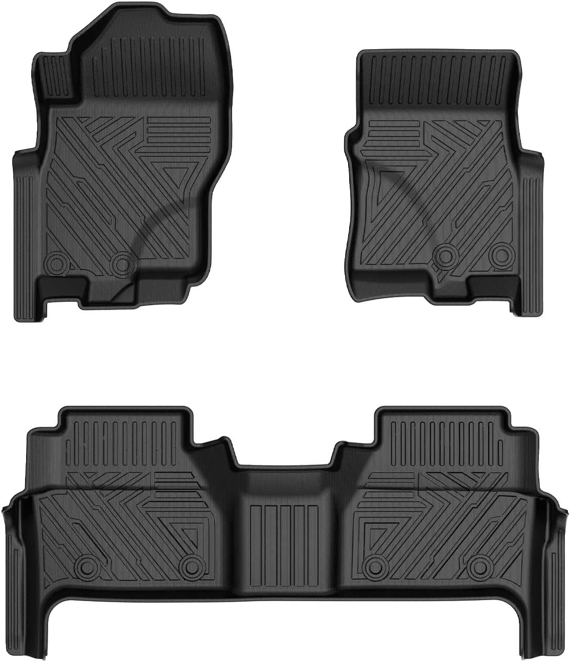 Mixsuper Liner Alfombrillas para Nissan Frontier Crew Cab 2022-2024 con 2 fila de almacenamiento debajo del asiento, forros para todo tipo de clima,