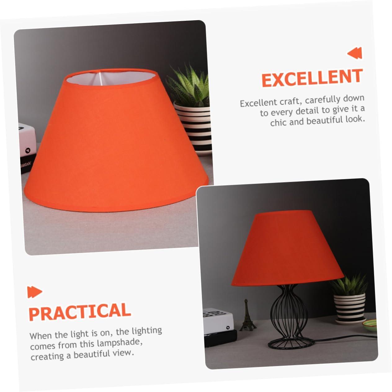 USHOBE Lámpara de escritorio simple para lámpara de pie, lámpara de pie, lámpara de pared, decoración de aplique de pared, pantalla de araña,