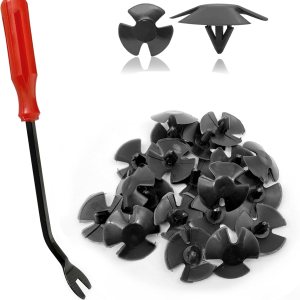 50 retenedores de aislamiento de capó de automóvil, clips de retención tipo empuje con un removedor de sujetadores de repuesto para Chrysler Jeep, 50 retenedores de aislamiento de capó de automóvil, clips de retención tipo empuje con un removedor de sujetadores de repuesto para Chrysler Jeep,