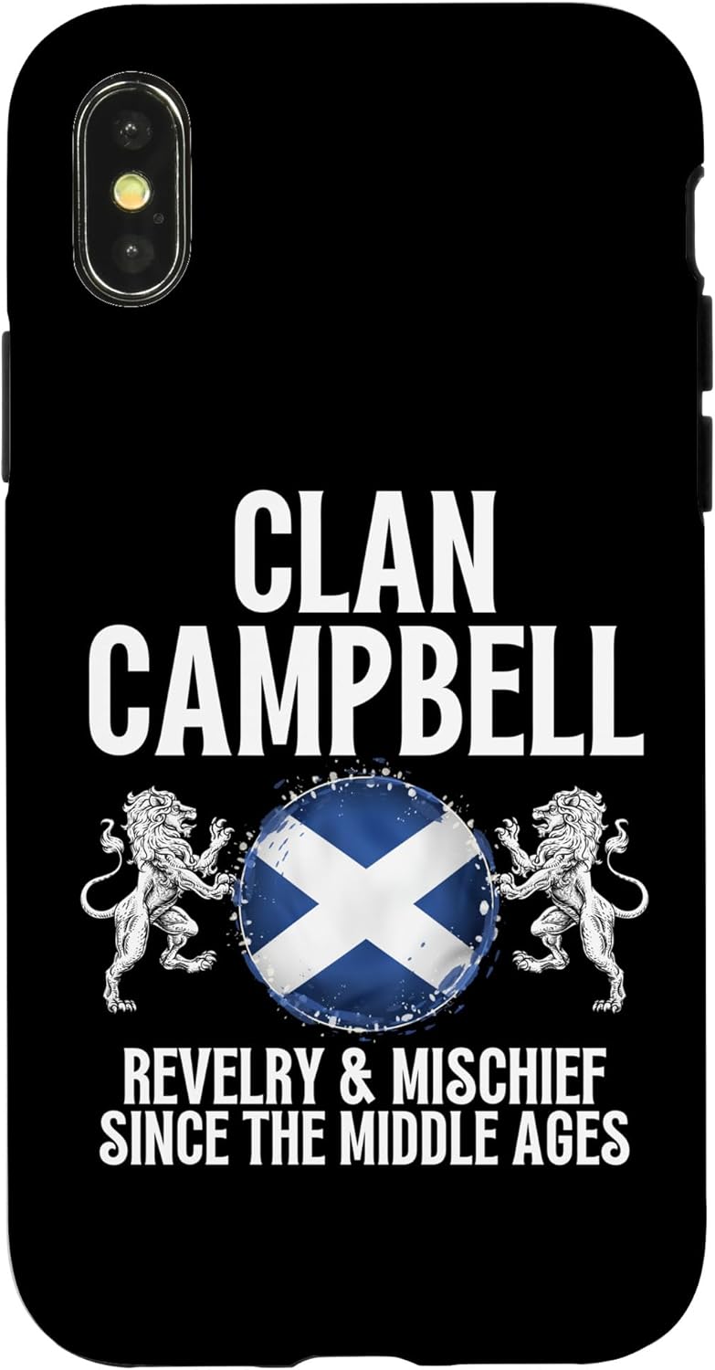 Funda para iPhone XXS Campbell Clan Scottish Family Name Scotland Heráldica