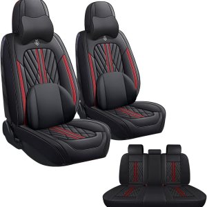 GKreeyen Funda de asiento de automóvil para Mazda CX-5 2013-2023, 5 asientos, de piel napa, impermeable, antideslizante, compatible con bolsa de GKreeyen Funda de asiento de automóvil para Mazda CX-5 2013-2023, 5 asientos, de piel napa, impermeable, antideslizante, compatible con bolsa de