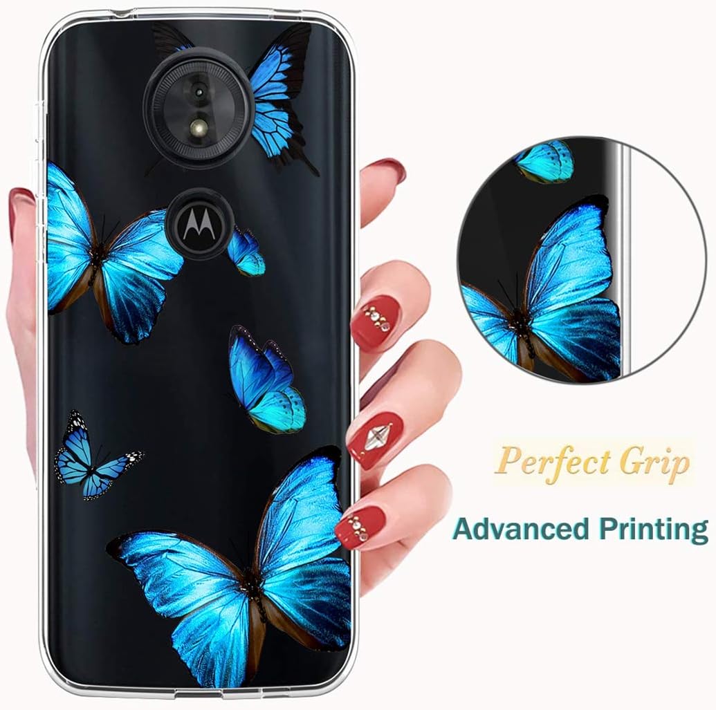Zoeirc Funda para Moto G7 Power, Moto G7 Supra, Moto G7 Optimo Maxx Funda transparente para niñas y mujeres, TPU suave a prueba de golpes, funda