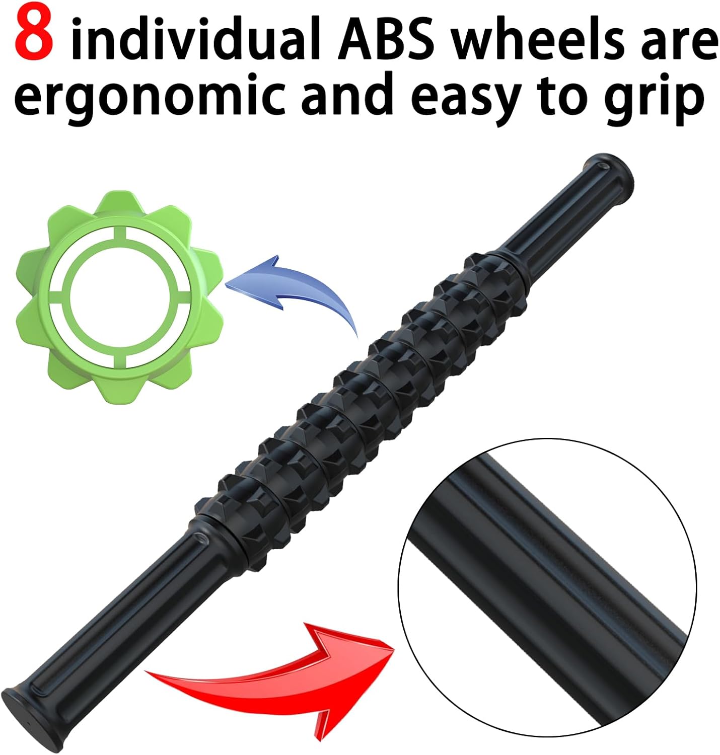 KEINE MARKE Massage Stick, Manual Muscle Roller, Muscle Roller Stick, Deep Muscle Massage Tools for Relief of Muscle Soreness, Cramps and