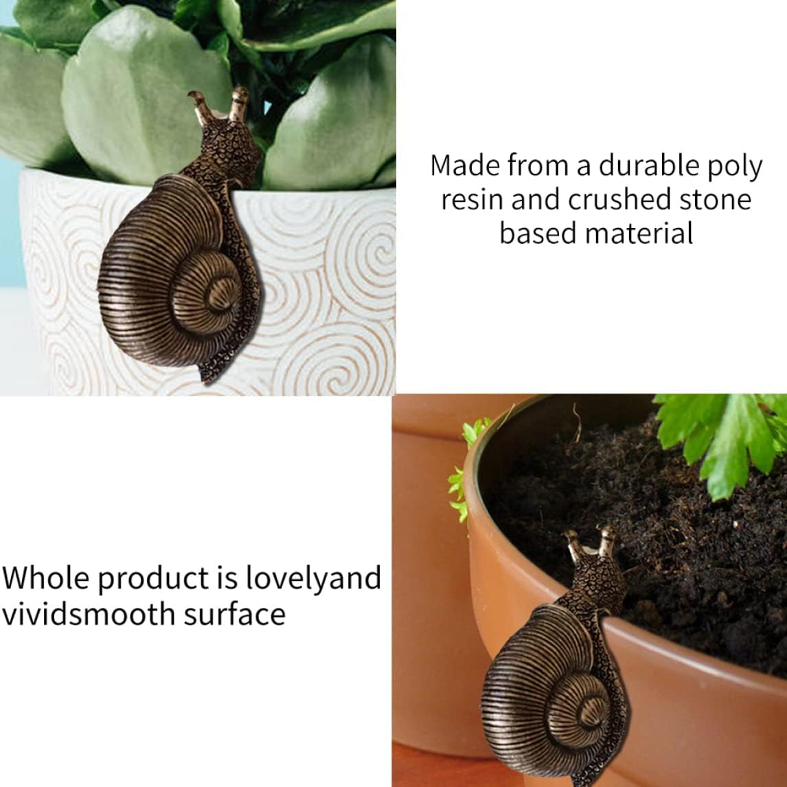 Estatuas de caracol, maceta, figura de caracol, adornos de jardín, resina de animales, maceta, abrazador para patio, balcón