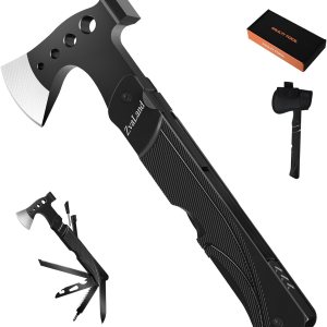 Adventure – Juego de hachas multiherramienta 14 en 1 para campamento, senderismo, pesca. Hacha, martillo, cuchillo, sierra, abridor, iniciador de Adventure – Juego de hachas multiherramienta 14 en 1 para campamento, senderismo, pesca. Hacha, martillo, cuchillo, sierra, abridor, iniciador de