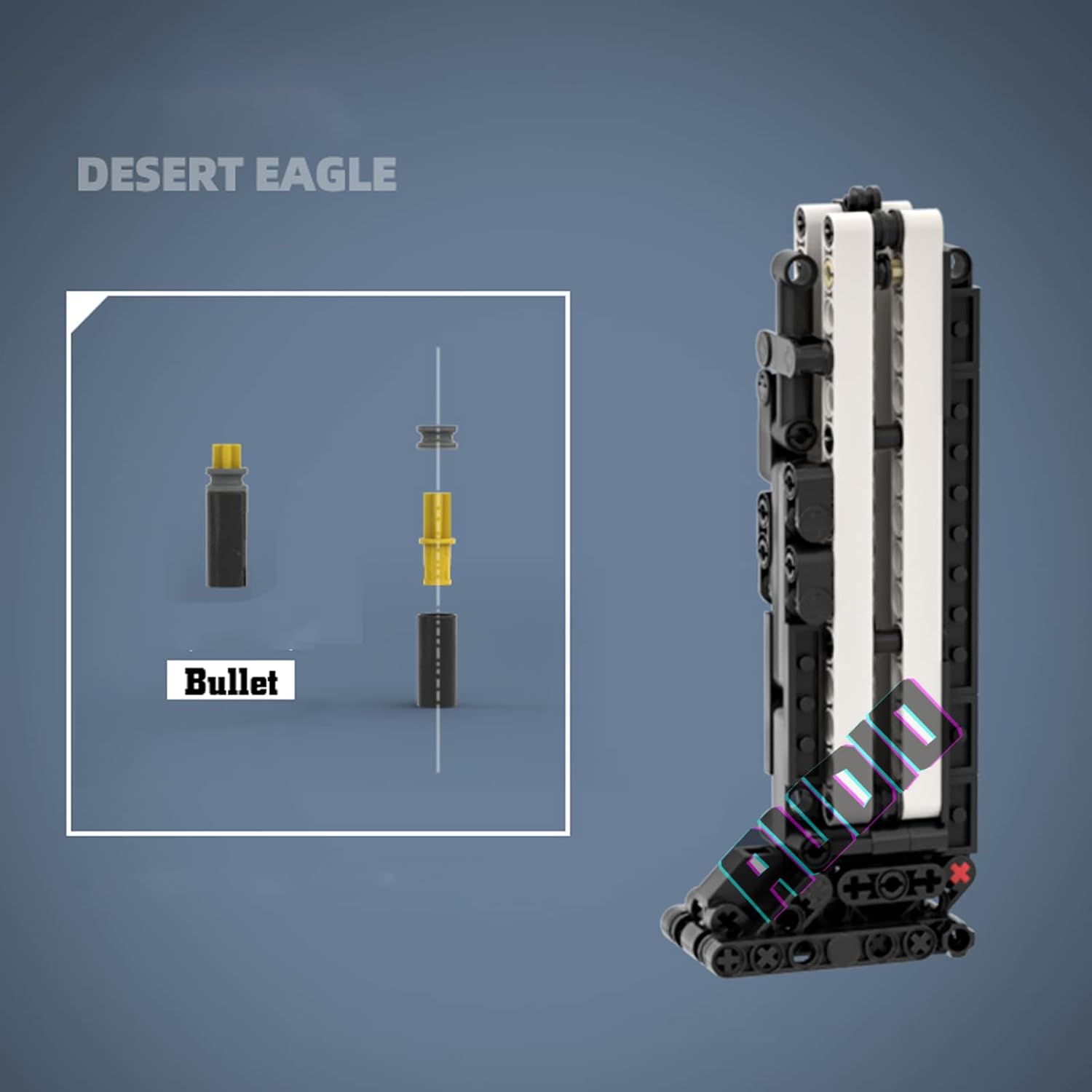 Audio Technics – Bloque de construcción de juguete de disparo simulado, modelo de juguete de disparo de águila del desierto, compatible con Lego