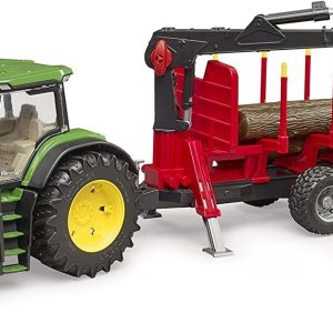 Bruder 09829 John Deere 7R 350 con remolque forestal y 4 troncos Bruder 09829 John Deere 7R 350 con remolque forestal y 4 troncos